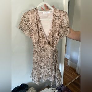 Snake skin wrap dress